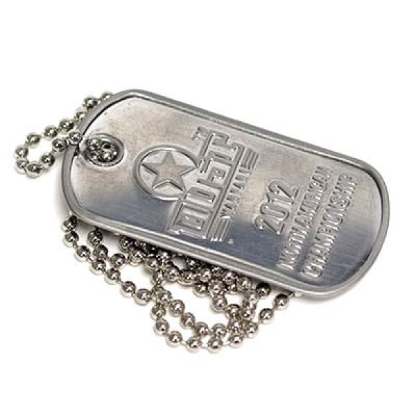 embossed dog tag