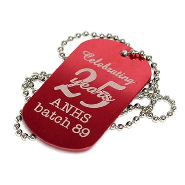 engraved dog tag